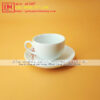 Chén uống trà gốm sứ (Mặt sau) - Bộ ấm chén uống trà đẹp vẽ hoa đào