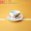 Chén uống trà gốm sứ Bát Tràng - Bộ ấm chén uống trà đẹp vẽ hoa đào