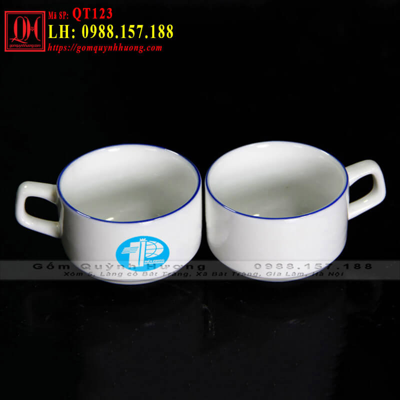 Ấm chén uống trà in logo báo tiền phong mã QT123 - Ảnh 2