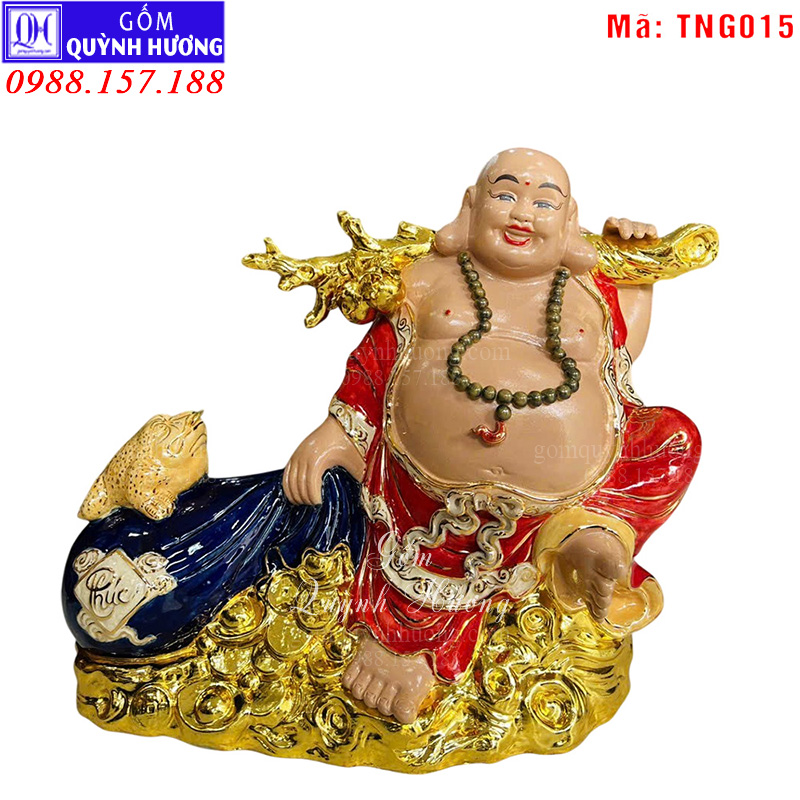 Tượng Phật Di Lặc dát vàng