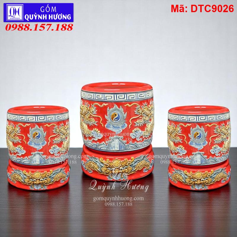 Bát hương - Bộ đồ thờ Ban Thần Tài Thổ Địa cho mệnh Hỏa - Thổ