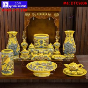 Đồ thờ Thần Tài màu vàng mã DTC9036