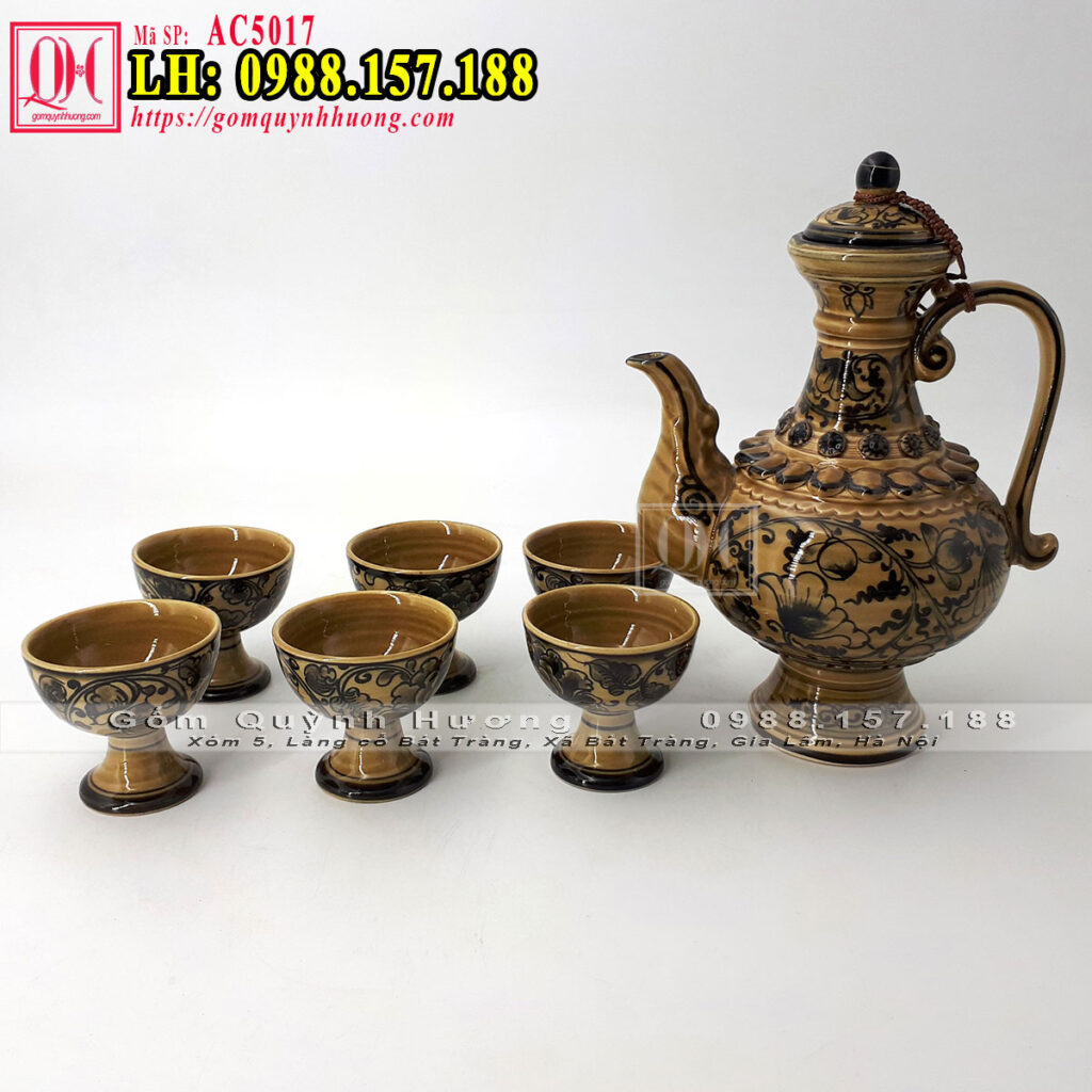 Ấm rượu Bát Tràng đẹp giá rẻ
