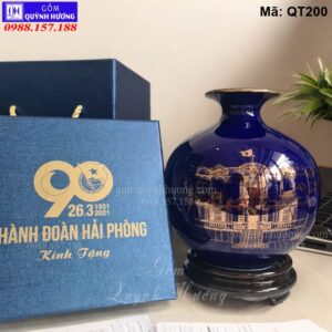 Bình hút tài lộc in logo 90 năm Thành Đoàn Hải Phòng mã QT200
