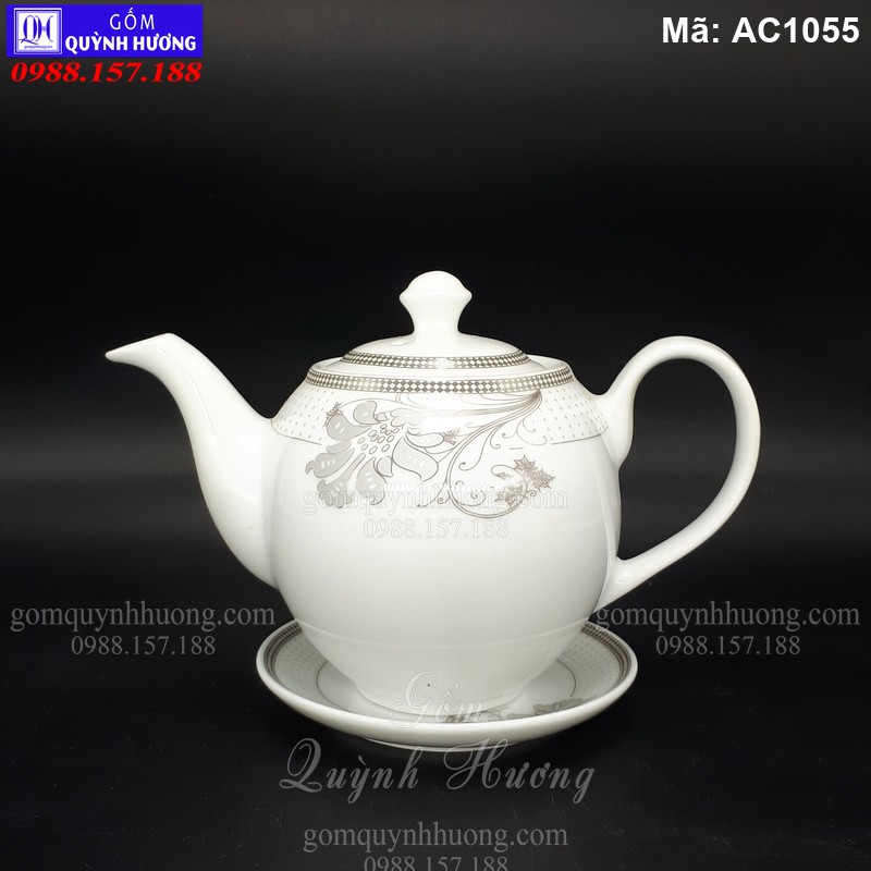 Bộ ấm chén viền hoa dây trang nhã mã AC1055 – Ảnh 2