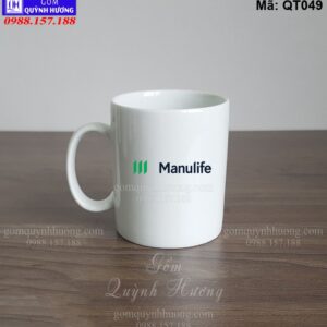 Ly sứ Bát Tràng in logo làm quà tặng giá rẻ mã QT049