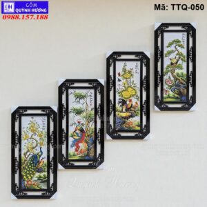 Tranh tứ quý đẹp men màu giá rẻ mã TTQ-050