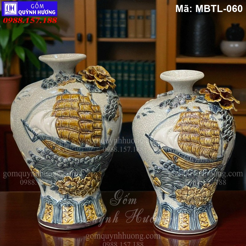 Men rạn giả cổ trên sản phẩm Mai Bình Tích Lộc