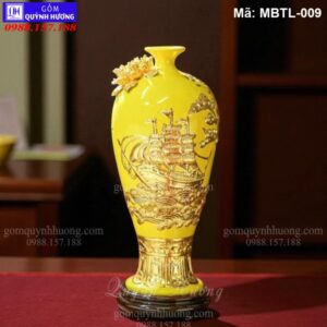 Mai bình tích lộc Thuận Buồm Xuôi Gió Dát Vàng màu Vàng mã MBTL-009