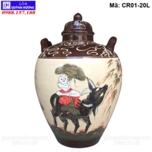 Chum 20 lít vẽ cảnh chăn trâu