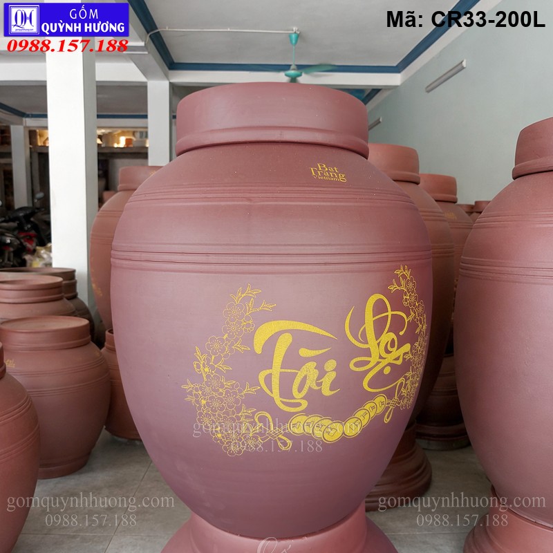 Chum gốm cỡ 200 lít của Bát Tràng