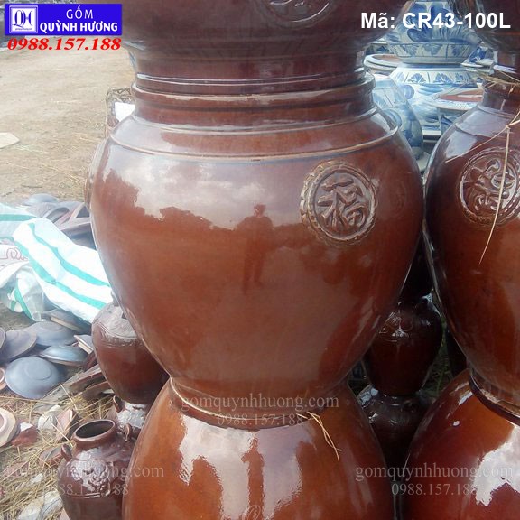 Chum ngâm rượu 100l miệng rộng mã CR43-100L - Ảnh 2