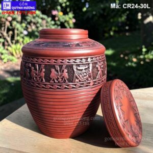 Chum ngâm rượu 30L cảnh trống đồng mã CR24-30L