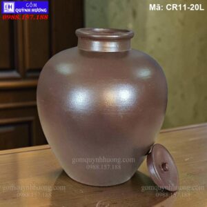 Chum sành 20 lít dáng bầu tròn truyền thống mã CR11-20L