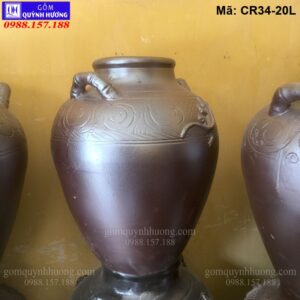 Chum sành 20L truyền thống chuyên cho ngâm rượu mã CR34_20L