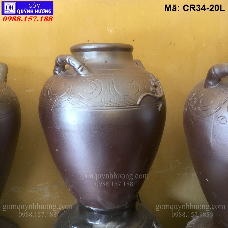 Chum sành 20L truyền thống chuyên cho ngâm rượu mã CR34_20L