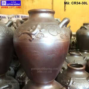 Chum sành 30L màu da lượn truyền thống mã CR34-30L