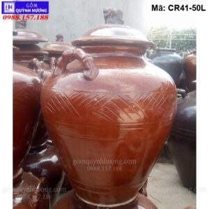 Chum sành 50l cao cấp màu nâu vàng mã CR41-50L