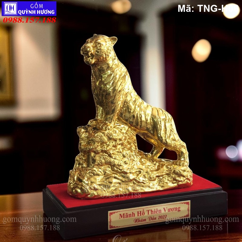 Hổ vàng - mẫu tượng gốm sứ nổi bật mã TNG-H06