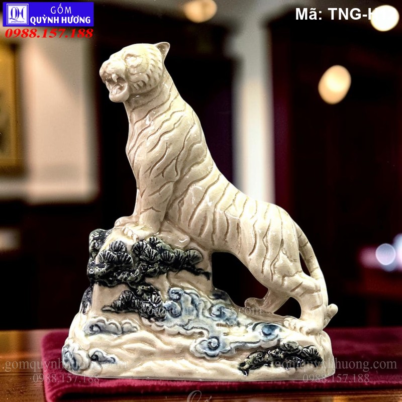 Tượng hổ bằng gốm sứ đẹp mà giá lại rẻ